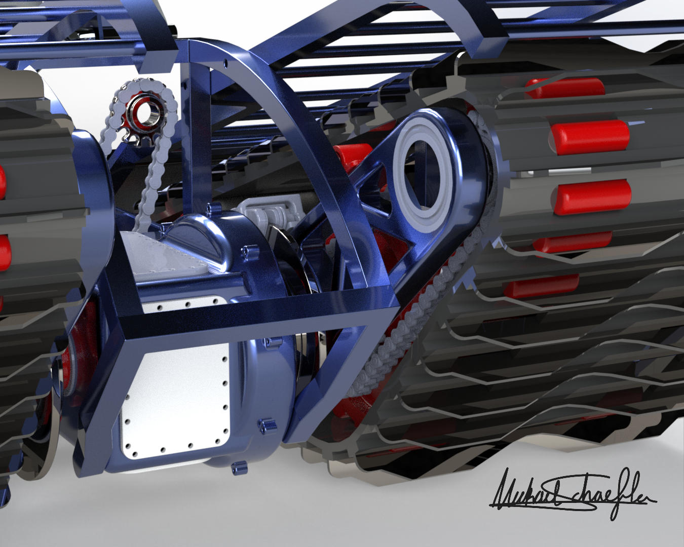 雪地漂移履带车